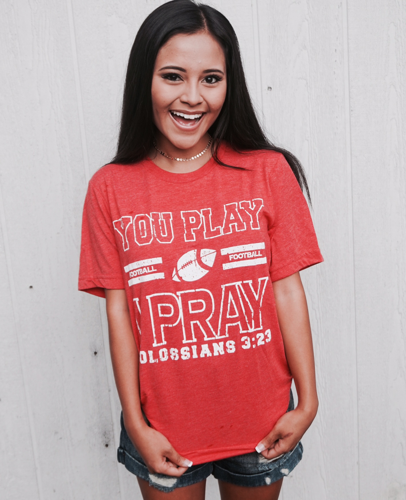 YPIP Stripe Football Tee- Color Options | You Play I Pray