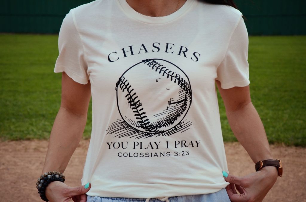 Distressed Baseball with Team Name - Sport Grey Short Sleeve Tee