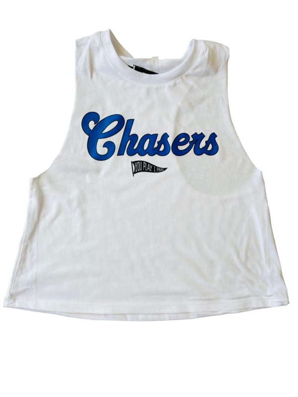 Chasers YPIP Crop Tank- White and Grey