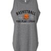 YPIP Basketball Play Hard Pray Hard Grey Tank