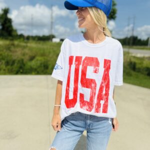 USA #1 Fan White Tee - two style options