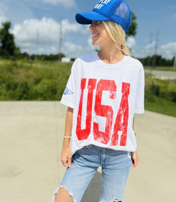 USA #1 Fan White Tee - two style options