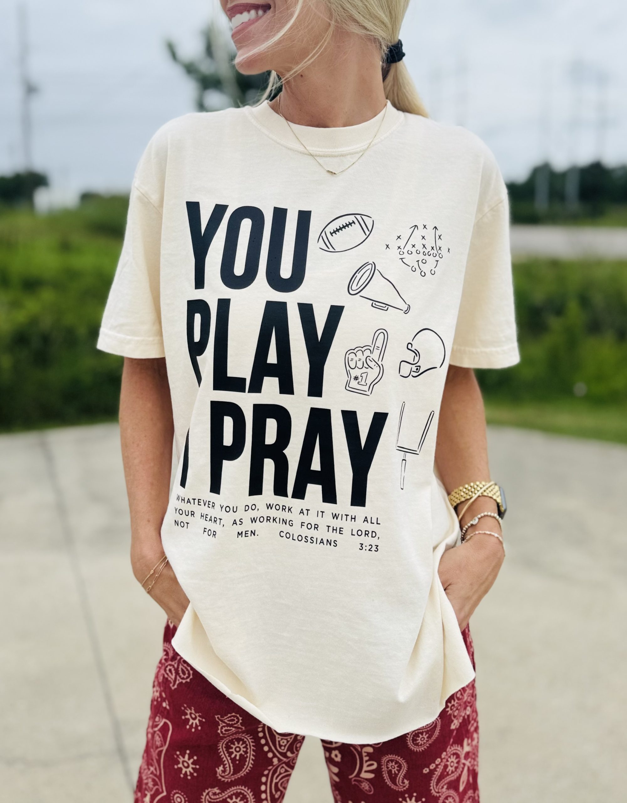 Football Mom Icons Tee - Color Options